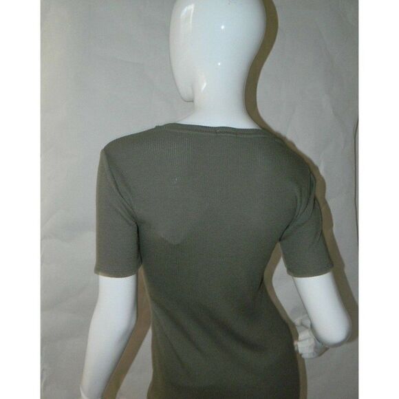 Anthropologie Tavik Dress Green Rib Knit  Maxi Length Scoop Neck Small - Picture 7 of 12